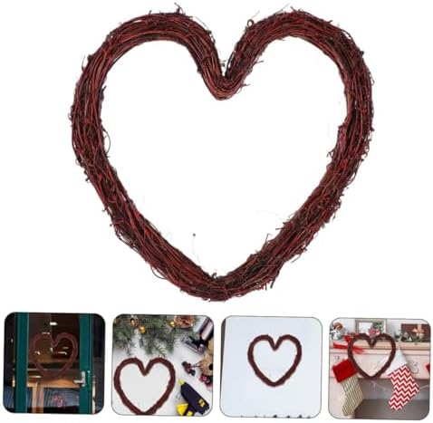 Bohemian Style Heart Shaped Rattan Wreath Frame