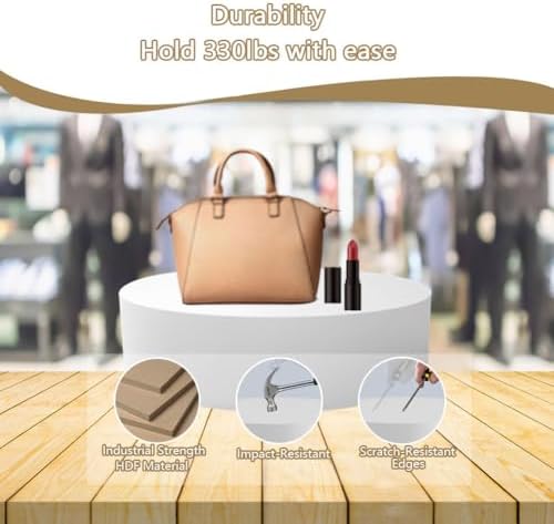 Round Display Pedestal Stand Black 158x79in