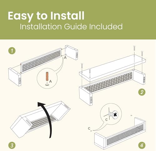 Good Bits Rattan Wall Shelf 3 Pack Floating Bookshelf
