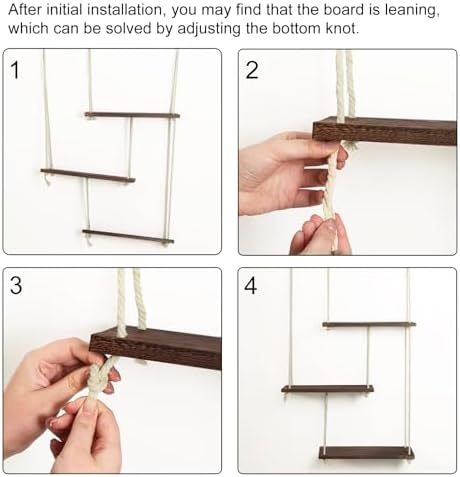 Fixwal 3 Tier Floating Wall Shelf - Dark Brown