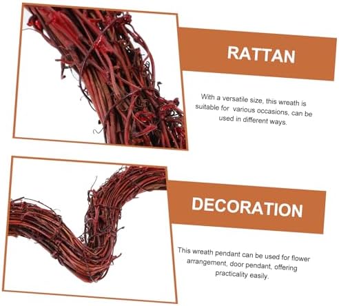 Floral Rattan Wreath Hanger for Living Room Wall