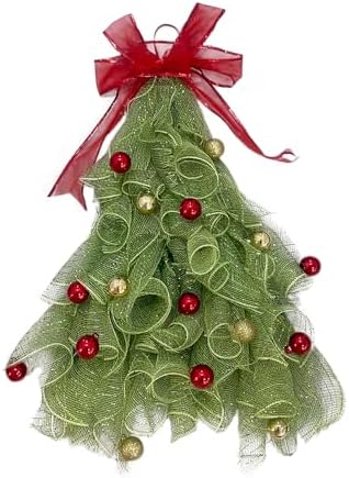 POTRUWE Handmade Christmas Tree Wreath for Front Door