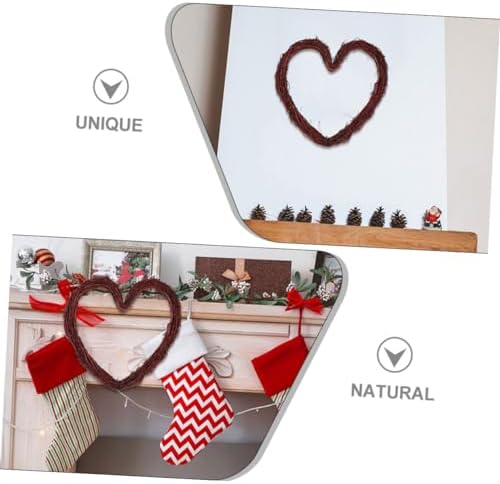 Heart Shaped Rattan Wreath Frame DIY Hanging Decor