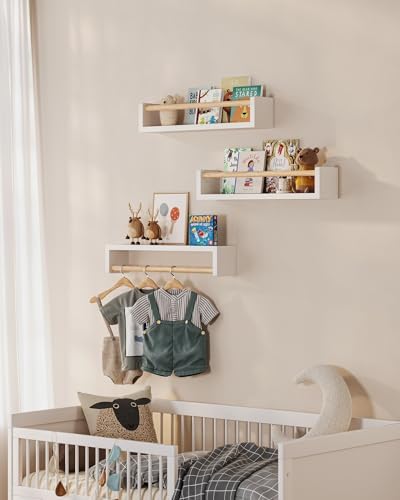 GW Gruwald 3-Piece Wall Bookshelf for Kids Rooms