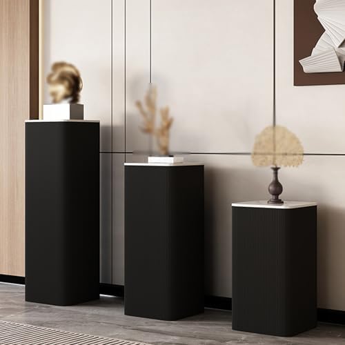 Cube Pedestal Display Stand Black 30x30x100cm