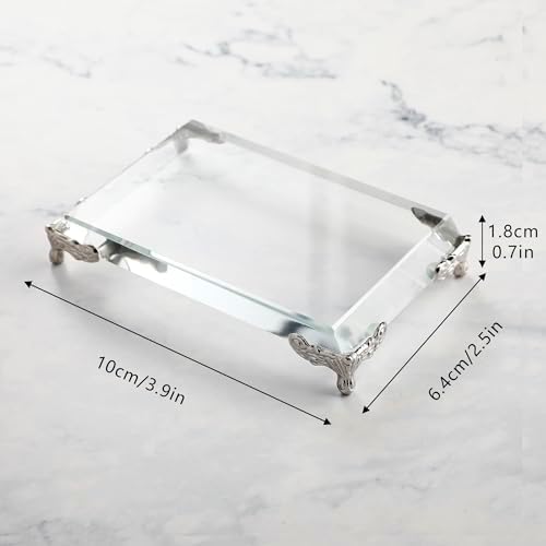 ZEERSHEE 4 Pack Crystal Display Bases for Jewelry and Collectibles