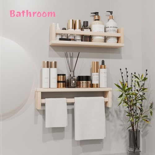 Floating Shelves 2 Pack 16 Inch Rustic Wood Wall Shelves