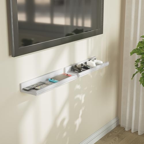 Alsonerbay Modern Floating Shelves Set of 2 with White Finish