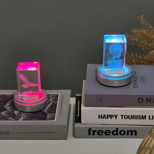 Museum-Grade Crystal Lighting Base Set of 4