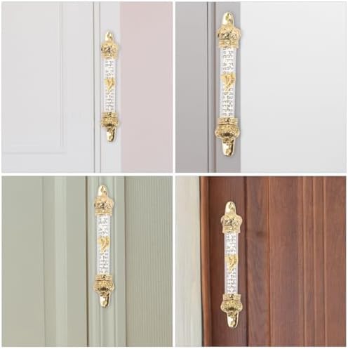 HOLIDYOYO Judaica Home Wall Decor Metal Mezuzah 2 Pack