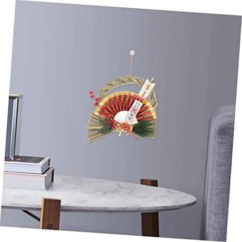 LIFKOME Japanese Straw Wreath Pendant