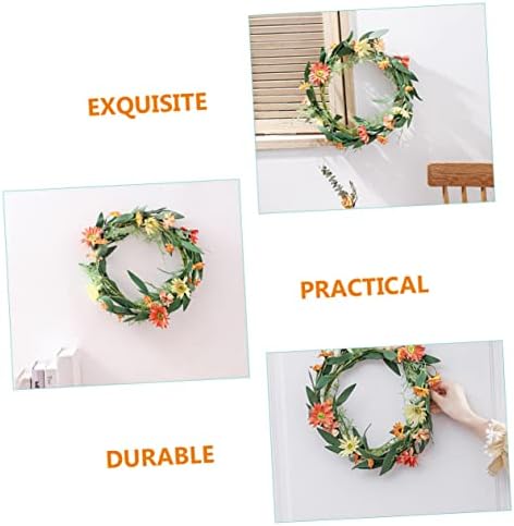 Realistic Chrysanthemum Wreath Christmas Door Hanging Decor