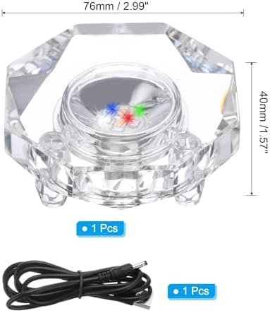 PATIKIL Crystal LED Light Base Stand for 3D Glass Ball Display