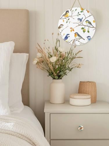 Spring Bird Welcome Sign for Front Door