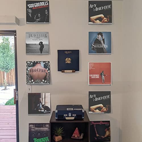 12 Inch Vinyl Record Wall Mount 8 Pack Clear Shelves