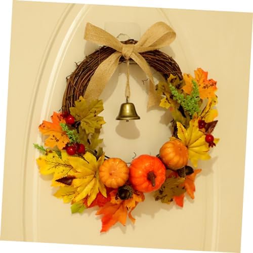 RORPOIR Halloween Door Wreath with Pumpkins and Berries