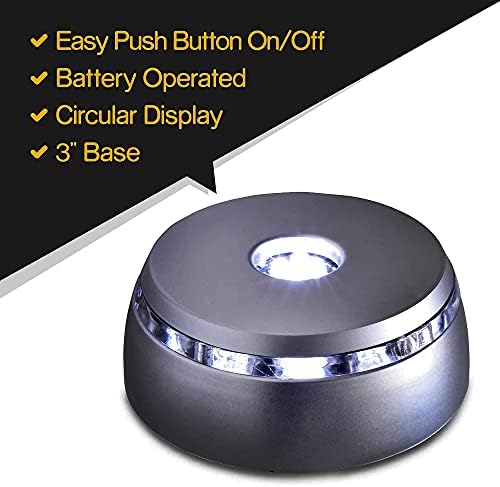 4 LED Display Base for Glass Art and Crystals