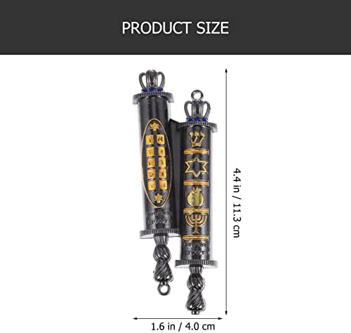 Metal Mezuzah Scroll Pewter Plaque for Jewish Door Blessing