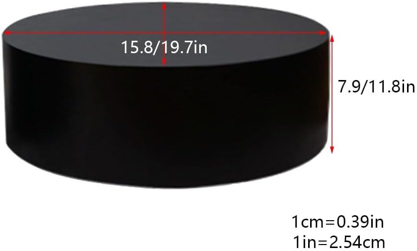Round Display Pedestal Stand Black 158x79in
