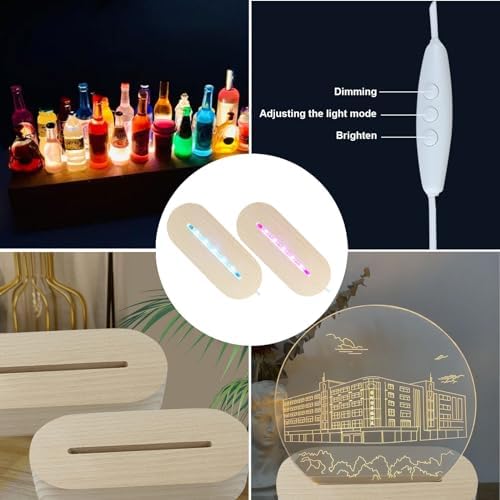 2 Pcs 1181 Inch Wooden LED Light Display Pedestal