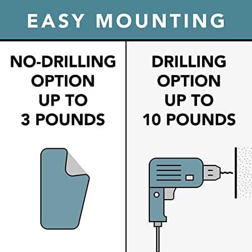White Floating Shelf Set of 2 No Drill Wall Mount