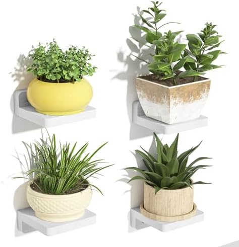 Sriwatan Mini Floating Shelves Set of 4 Washed White