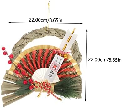 LIFKOME Japanese Straw Wreath Pendant