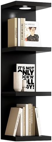 4 Tier Floating Wall Shelf with LED Light