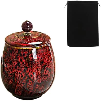 Red Small Ceramic Urn for Human Female Remains