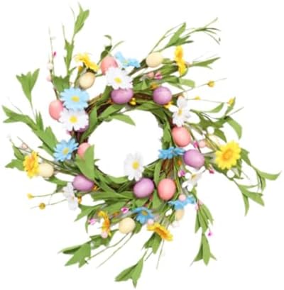 Easter Egg Wreath Display Backdrop for Front Door Garden 12 Inch