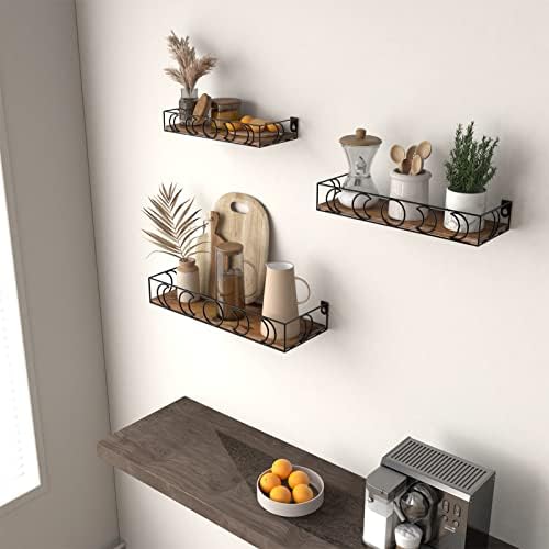 PHAREGE Moon Phase Floating Shelves Set of 3