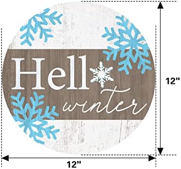 Deroro Hello Winter Front Door Sign Decor