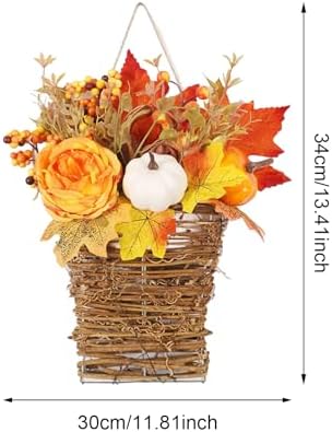 FQQWEE Peony Fall Door Wreath Decor
