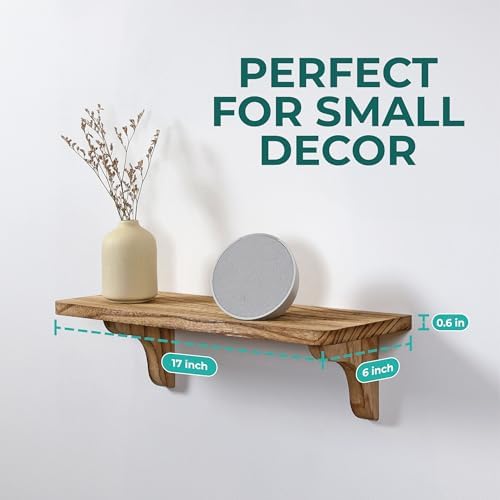 Real Wood Wall Shelf Set of 3 - 17 Inch