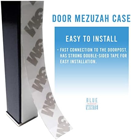 Elegant Modern Door Mezuzah Case Taupe Self Stick