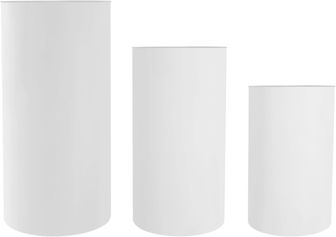 LOYALHEARTDY Cylinder Pedestal Stand 3Pcs Wedding Display