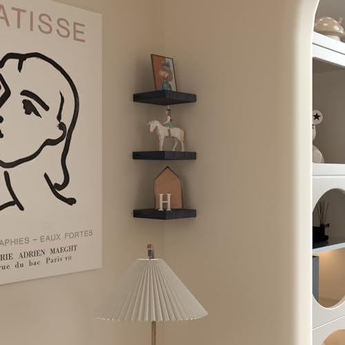 PopiShelves 3 Pack 6 Inch Mini Square Wall Shelves