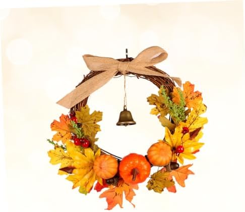 RORPOIR Halloween Door Wreath with Pumpkins and Berries