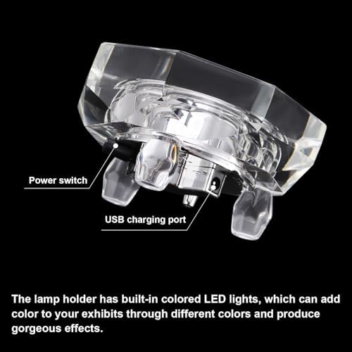 PATIKIL Crystal LED Light Base Stand for 3D Glass Ball Display