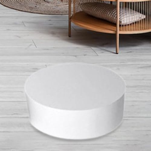 White Cylinder Pedestal Stand for Bridal Shop Display