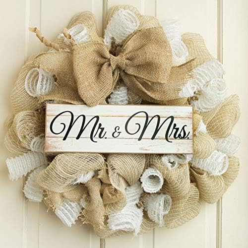 Mr Mrs Wooden Sign - 15 x 5 Wedding Decor