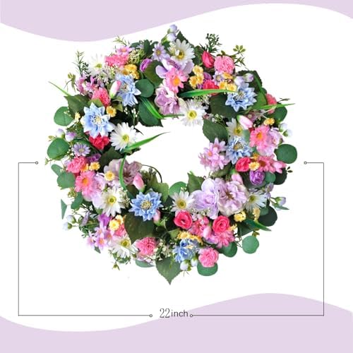 Bibelot 22 Inch Spring Summer Wreath for Front Door