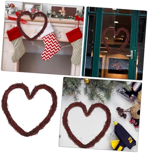 Bohemian Style Heart Shaped Rattan Wreath Frame