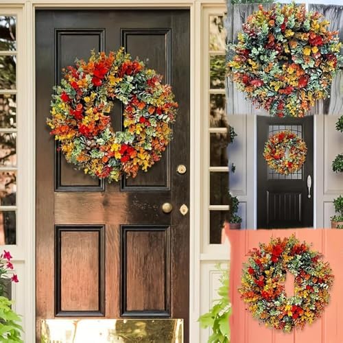 Fall Front Door Wreath 197 Inch Autumn Decor