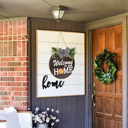 Interchangeable Welcome Sign with 4 Wreaths and 14 Holiday Icons