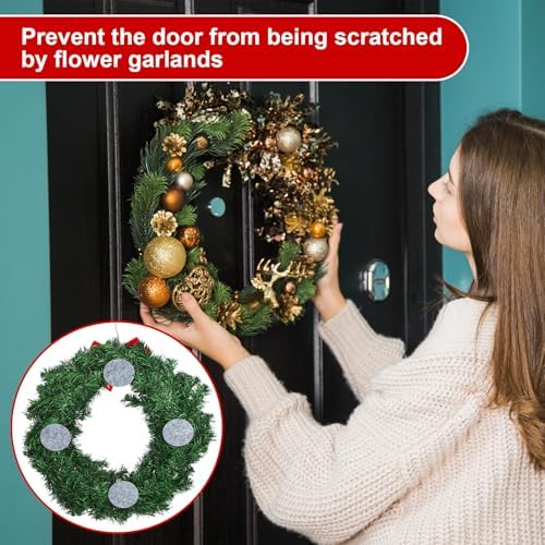 12 Pcs Grey Felt Door Wreath Pad Protector