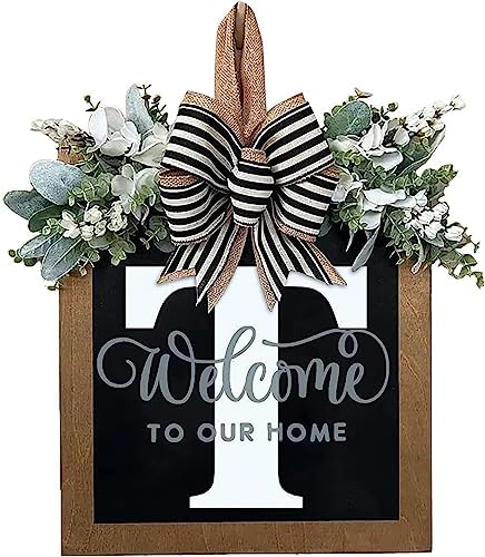 YICORIP Last Name Wreath Front Door Decoration