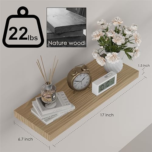 PopiShelves Floating Wall Shelves Set of 2