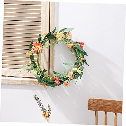 Realistic Chrysanthemum Wreath Christmas Door Hanging Decor