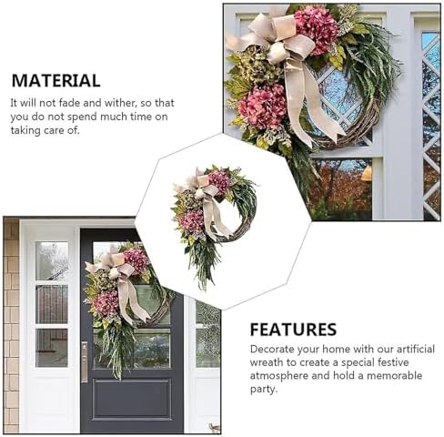 Spring Green Wreath Front Door Decor Accent